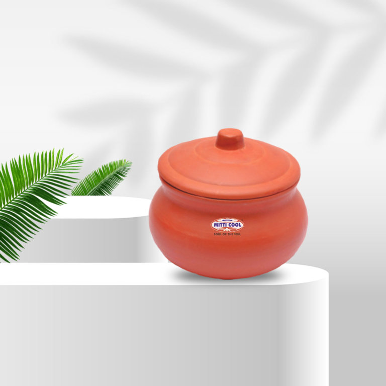Earthen Clay Curd Pot with Cap ECO Friendly Clay Products Mitticool