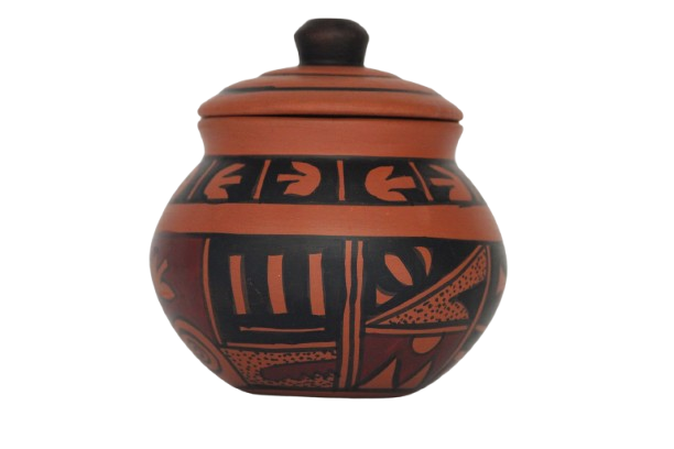 Clay Curd Pot with Cap 350 ML Black Italica Design