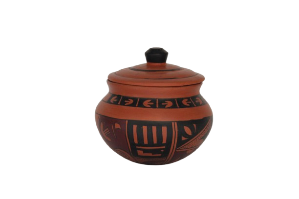 Clay Curd Pot with Cap 650 ml Black Italica Design