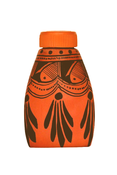 Clay Water Bottle Triangle 300 ml Black Spade